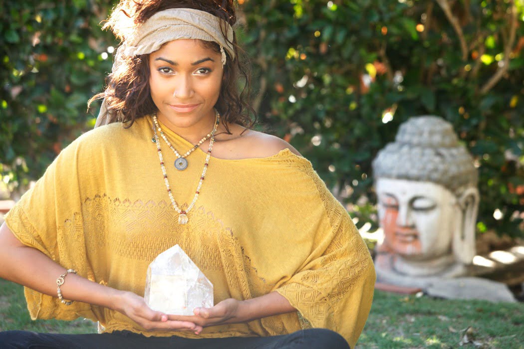 Meditating with crystals